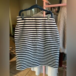 Striped Navy and White Women's Skirt